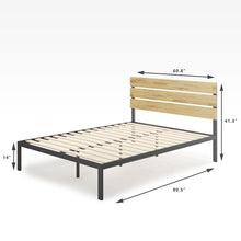Load image into Gallery viewer, Paul Metal and Wood Platform Bed Frame
