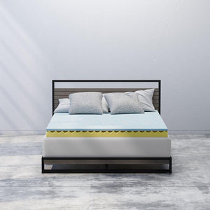 Swirl Gel Cooling Memory Foam Mattress Topper