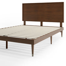 Load image into Gallery viewer, Raymond Wood Platform Bed Frame with Adjustable Headboard Height

