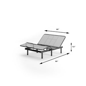 Featherlite Metal Adjustable Bed Frame with Zero-Gravity Positioning